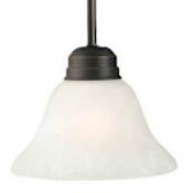Design House Millbridge 8" Wide Mini Pendant with Alabaster Glass Shade Oil Rubbed Bronze