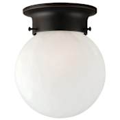 Design House Millbridge 6" Wide Flush Mount Globe Ceiling Fixture Oil Rubbed Bronze