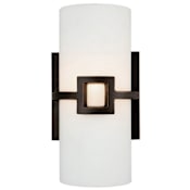 Design House Monroe 11" Tall Wall Sconce with Frosted Glass Shade - ADA Compliant Oil Rubbed Bronze