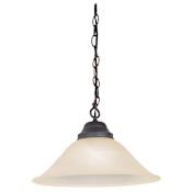 Design House Millbridge 15" Wide Pendant with Alabaster Glass Shade Oil Rubbed Bronze