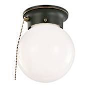 Design House 6" Wide Flush Mount Globe Ceiling Fixture Oil Rubbed Bronze