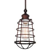 Design House Ajax 6" Wide Mini Pendant Textured Coffee Bronze