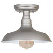 Design House Kimball 11" Wide Semi-Flush Ceiling Fixture Galvanized