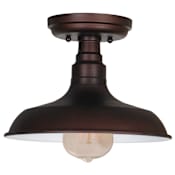 Design House Kimball 6" Wide Semi-Flush Ceiling Fixture Textured Coffee Bronze