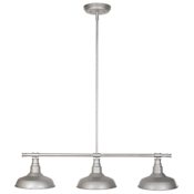 Design House Kimball 3 Light 37" Wide Multi Light Pendant with Metal Shade Galvanized