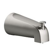 Design House Wall Mounted Tub Spout with Integrated Diverter for Slip Fit Installation Satin Nickel