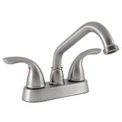 Design House Ashland 2.4 GPM Deck Mounted Double Handle Faucet with Zinc Handles Satin Nickel