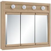 Design House Richland 30" x 30" Framed Triple Door Medicine Cabinet Nordic Blonde