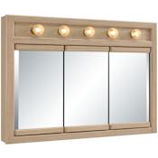 Design House Richland 36" x 30" Framed Triple Door Medicine Cabinet Nordic Blonde