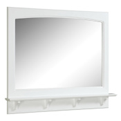 Design House 36" Framed Mirror with Shelf from the Concord Collection White
