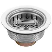 Design House Sink Drains 4-1/2" Basket Strainer Satin Stainless Steel