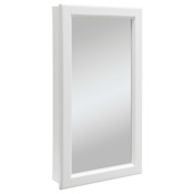 Design House Wyndham 16" Wall Mounted Single Door Framed Medicine Cabinet with Mirror White