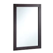 Design House Shorewood 20" Wall Mounted Mirror with Wooden Frame and Plain Glass Edge Espresso