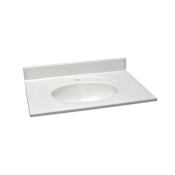 Design House 31" Cultured Marble Vanity Top with Backsplash Solid White