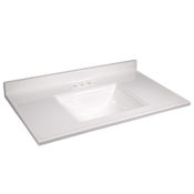 Design House Camilla I 37" Cultured Marble Vanity Top with Backsplash Solid White