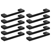 Design House Caster 3 Inch Center to Center Handle Cabinet Pull - Pack of 10 Matte Black