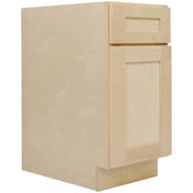 Design House Brookings 12" Wide x 34-1/2" Tall Single Door Base Cabinet with Single Drawer Unfinished Birch