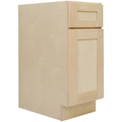 Design House Brookings 15" Wide x 34-1/2" Tall Single Door Base Cabinet with Single Drawer Unfinished Birch