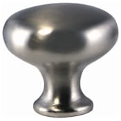 Design House 1-1/4 Inch Diameter Mushroom Cabinet Knob - Pack of 5 Satin Nickel