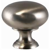 Design House 1-1/4 Inch Diameter Mushroom Cabinet Knob - Pack of 5 Satin Nickel