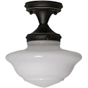 Design House 9" Wide Semi-Flush Ceiling Fixture Oil Rubbed Bronze