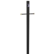 Design House 80" Tall Outdoor Lamp Post with Cross Arm and Outlet Black