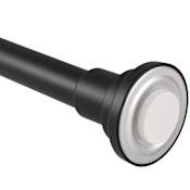 Design House 42" -72" Adjustable Tension Non-Slip Heavy Duty Shower Curtain Rod Matte Black