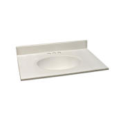 Design House 31" Cultured Marble Vanity Top with Backsplash White on White