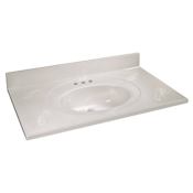 Design House 37" Cultured Marble Vanity Top with Backsplash White on White
