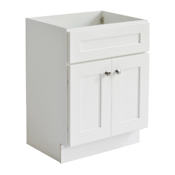 Design House Brookings 24" Single Free Standing Wood Vanity Cabinet Only - Less Vanity Top White