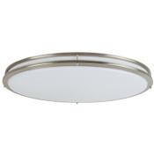 Design House Owens 32" Wide Integrated LED Flush Mount Drum Ceiling Fixture Brushed Nickel