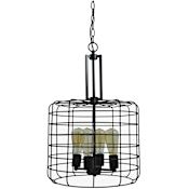 Design House Ajax 4 Light 15" Wide Cage Chandelier Coffee Bronze