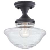 Design House 9" Wide Semi-Flush Ceiling Fixture Black