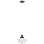 Design House 9" Wide Mini Pendant Black