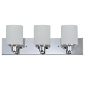 Design House Dane 3 Light 24" Wide Vanity Light with Frosted Glass Shades Polished Chrome