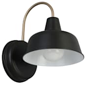 Design House Mason 11" Tall Outdoor Wall Sconce with Steel Shade Matte Black