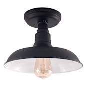 Design House Kimball 11" Wide Semi-Flush Ceiling Fixture Matte Black
