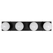 Design House 4 Light 24" Wide Vanity Strip - 2 AMPS Matte Black