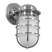 Design House Seaton 10" Tall Wall Sconce with Frosted Glass Shade Polished Chrome