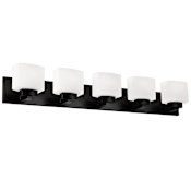 Design House Dove Creek 5 Light 40" Wide Vanity Light Matte Black