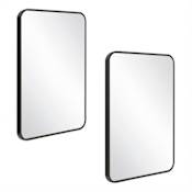 Design House Isla 20" W x 30" H Modern Rectangular Aluminum Framed Bathroom Wall Mirror Matte Black