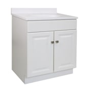 Design House Wyndham 32" Free Standing Single Basin Vanity Set with Wood Cabinet and Marble Vanity Top White