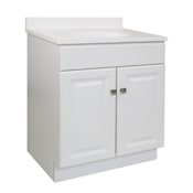 Design House Wyndham 32" Free Standing Single Basin Vanity Set with Wood Cabinet and Marble Vanity Top White