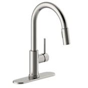 Design House Eastport II 1.8 GPM Single Hole Pull Down Kitchen Faucet - Includes Escutcheon Satin Nickel