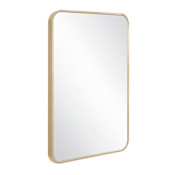 Design House Isla 20" W x 30" H Rectangular Aluminum Framed Accent Mirror Brushed Gold