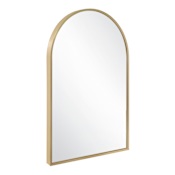 Design House Maeve 20" W x 30" H Arched Aluminum Framed Accent Mirror Brushed Gold