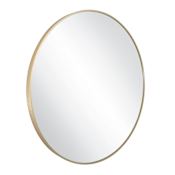 Design House Kenna 36" Diameter Circular Aluminum Framed Accent Mirror Brushed Gold
