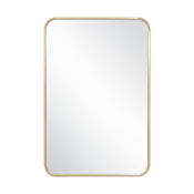 Design House Isla 24" W x 36" H Transitional Rectangular Framed Bathroom Wall Mirror Brushed Gold
