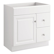 Design House Wyndham 30" Single Free Standing Vanity Cabinet Only - Less Vanity Top White