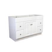 Design House Wyndham 48" Single Free Standing Wood Vanity Cabinet Only - Less Vanity Top White